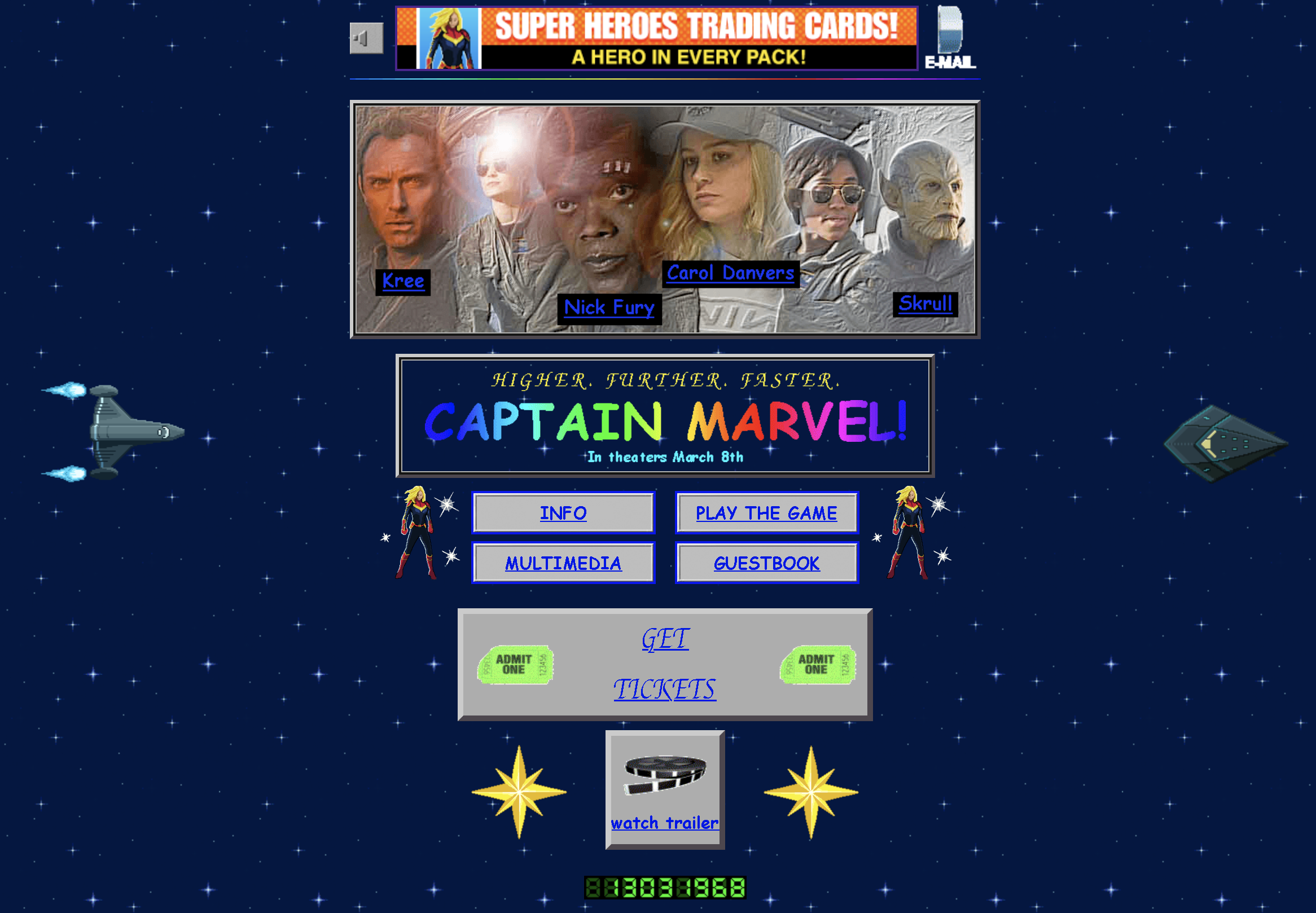 Captain Marvel’s ’90s Website Is So Retro It Hurts