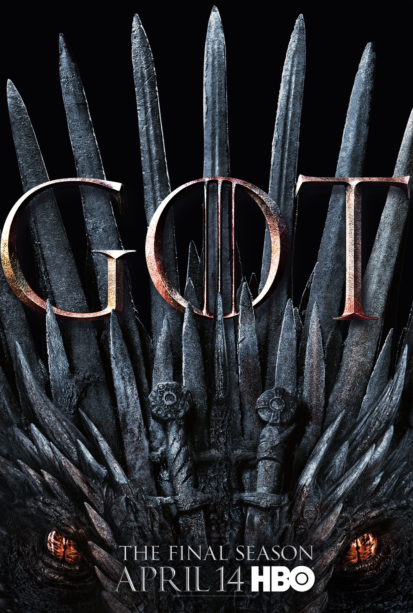 Game Of Thrones: A Dragon Makes Up The Iron Throne In New Poster