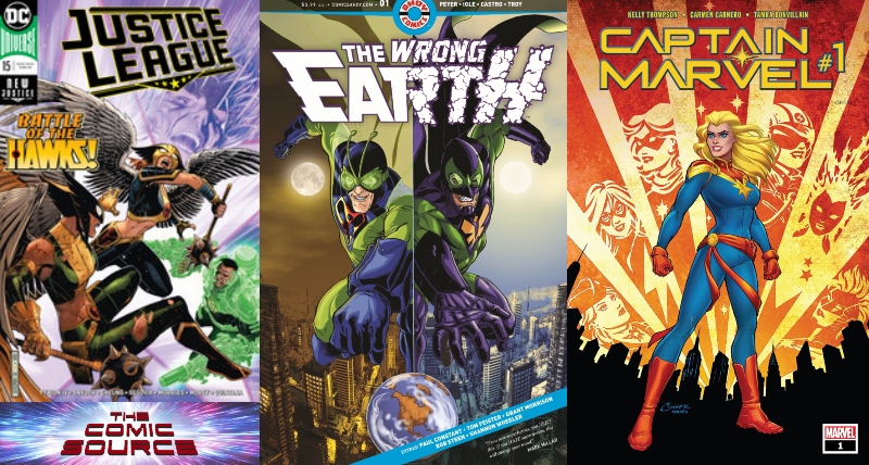Friday Spotlight: Justice League #15, Captain Marvel #1 & Wrong Earth #1: The Comic Source Podcast Episode #684