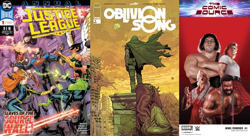 Spotlight Friday – Justice League Annual #1, WWE Forever #1 & Oblivion Song #1: The Comic Source Podcast Episode #714