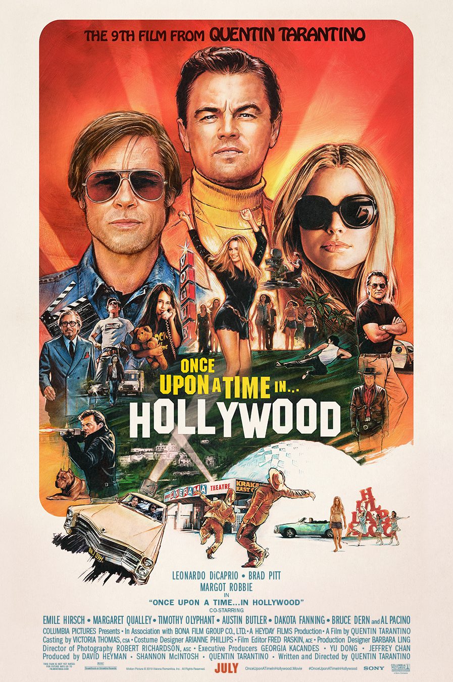 Once Upon A Time In Hollywood Gets A Fitting Retro Poster