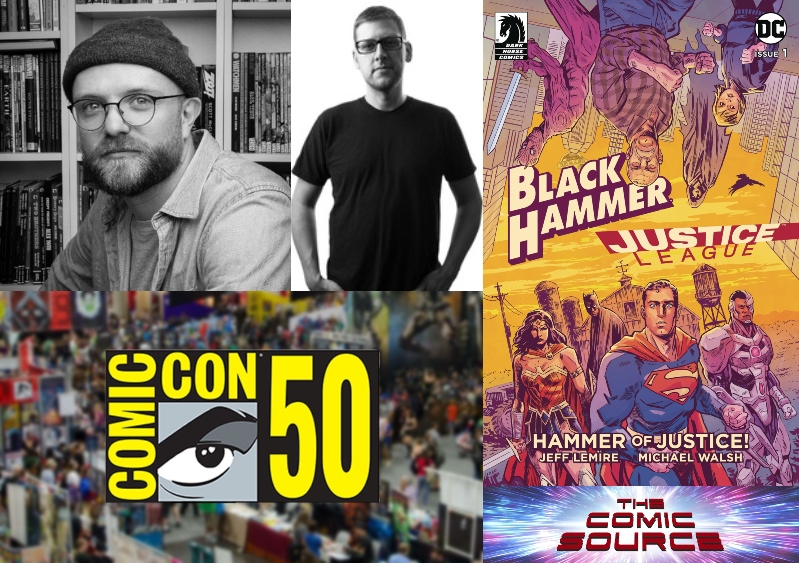 San Diego Sound Bytes – Black Hammer/ Justice League with Jeff Lemire & Michael Walsh: The Comic Source Podcast