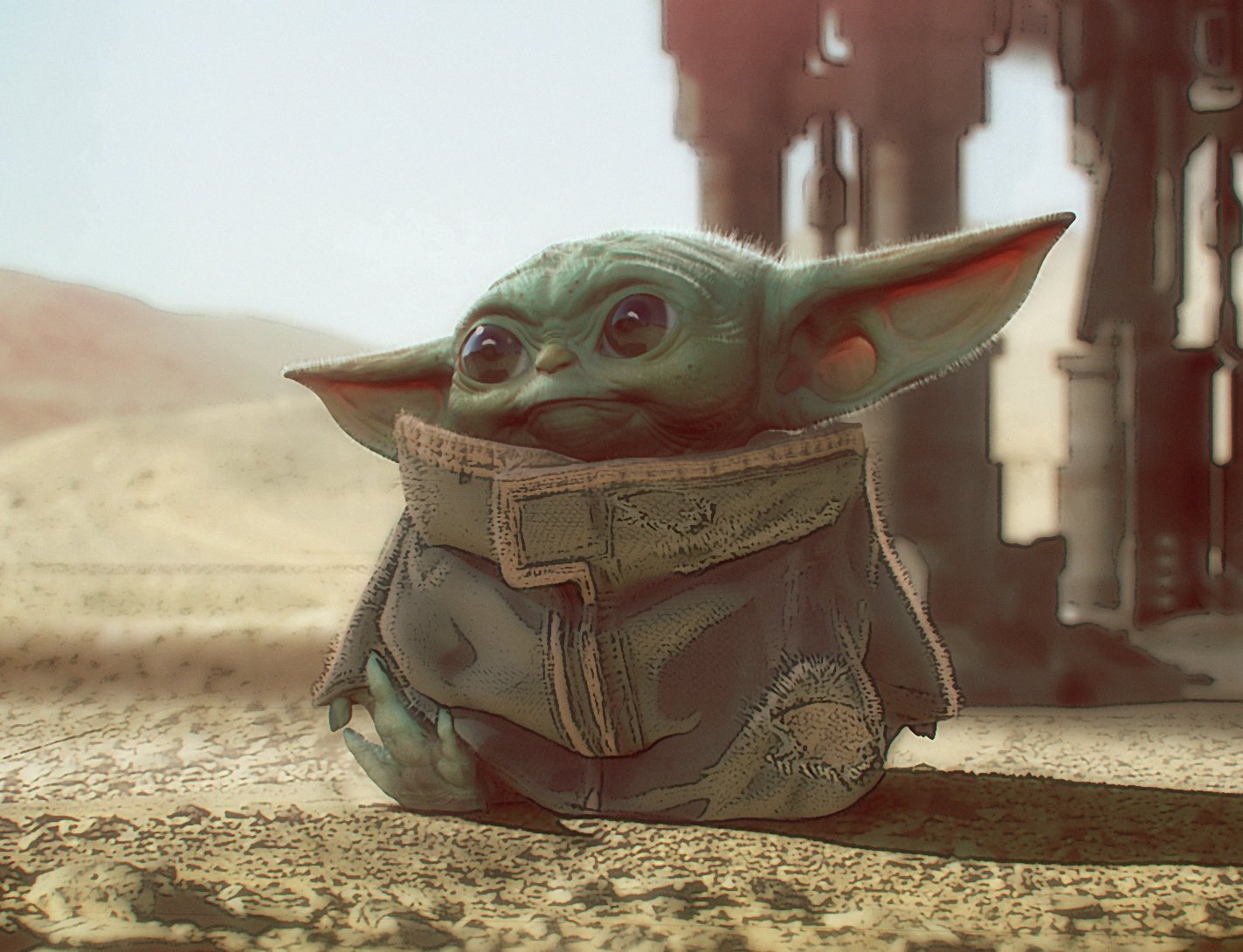 Star Wars Creator George Lucas Holds Baby Yoda