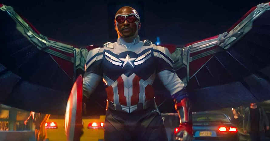 We have new looks for Captain America and Falcon spotted on some official Brave New World merchandise to take a look at.