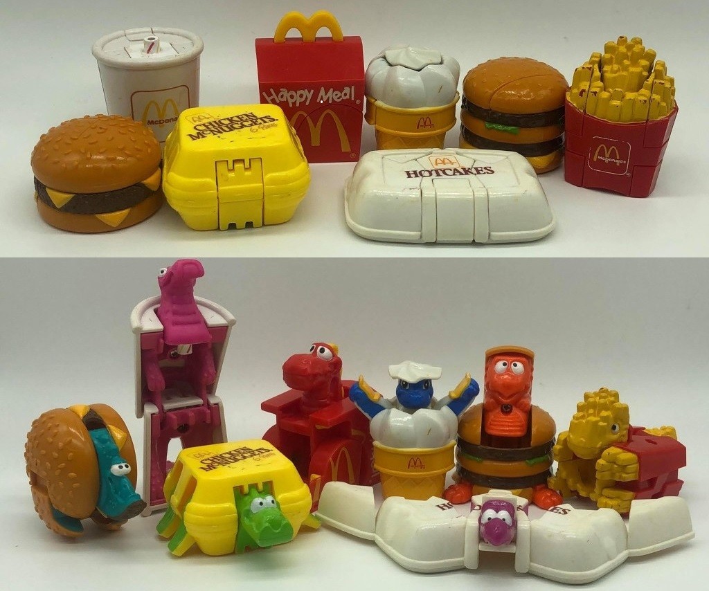 1990 MCDONALDS CHANGEABLES McDino Cone Transformer Robot GoBot Happy Meal 