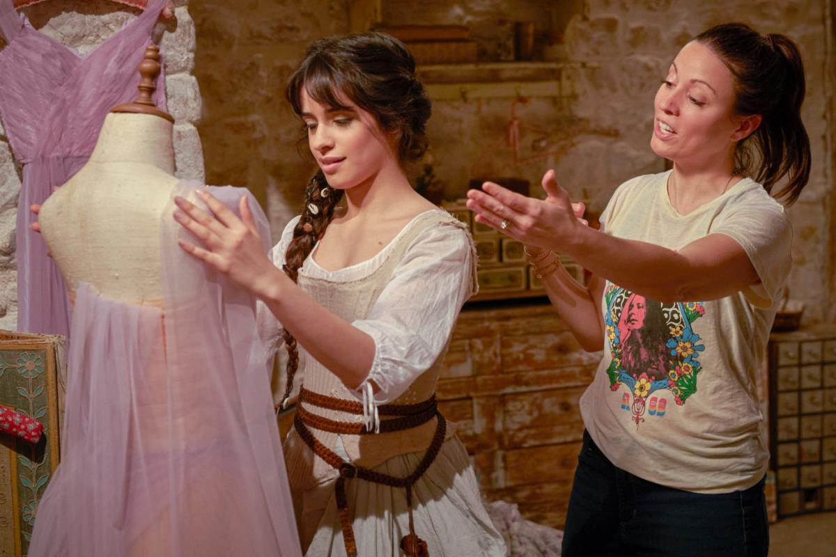 Camila Cabello and Director Kay Cannon on the set of CINDERELLA