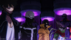 Dabi (voiced by Jason Liebrecht)and Other Villains in My Hero Academia