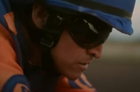 Jockey Trailer Has Horse Rider on One Last Push