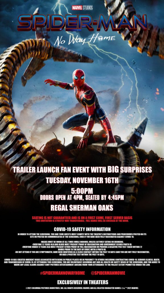 Spider-Man: No Way Home Trailer 2 Debuts Tomorrow At Special Event In LA