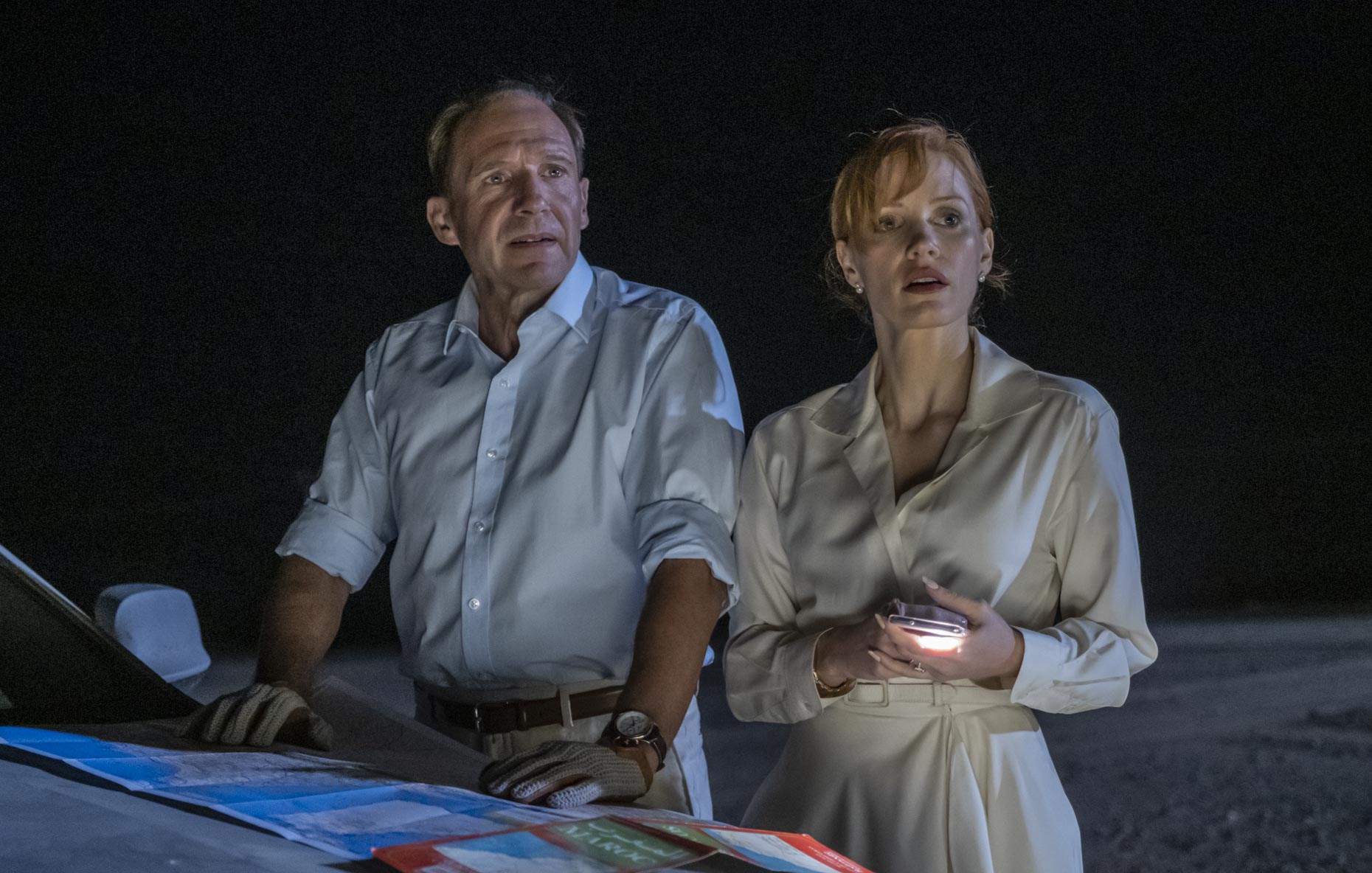 Jessica Chastain And Ralph Fiennes Talk Provocation And Acidic Humor In The Forgiven [Exclusive]
