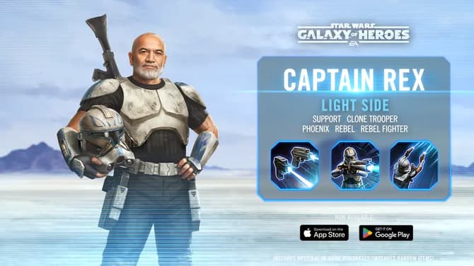 We may well have our first look at Temuera Morrison as Rex in Ahsoka courtesy of a Star Wars: Galaxy of Heroes image.