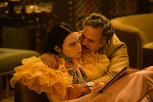 Emma Stone and Mark Ruffalo in Poor Things