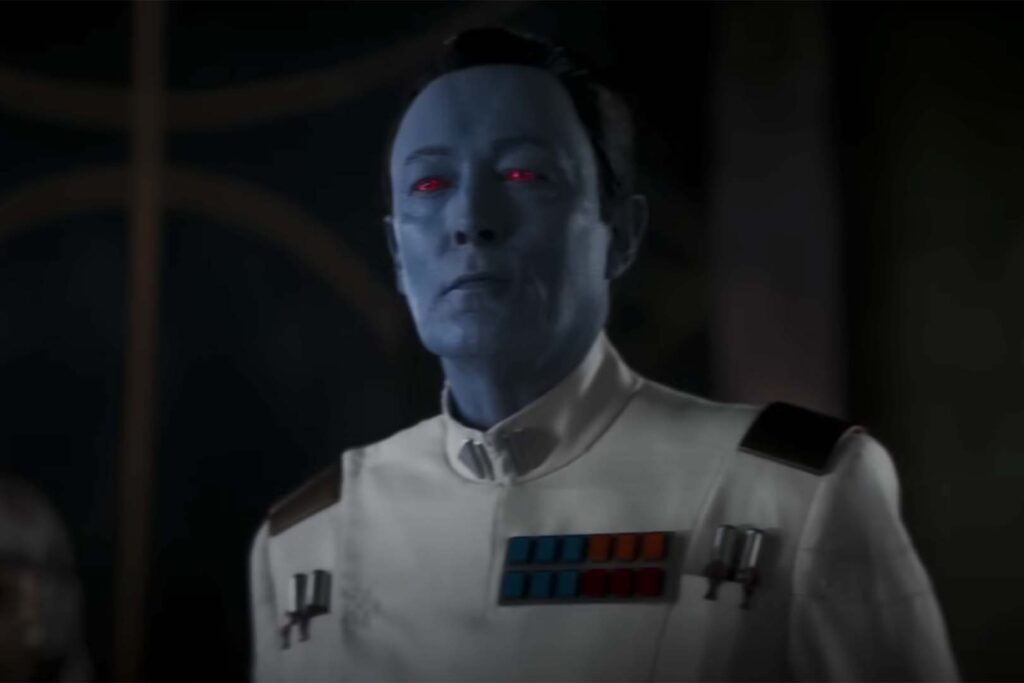 In a recent interview Lucasfilm chief creative officer Dave Filoni teases Thrawn's future in the Star Wars MandoVerse.