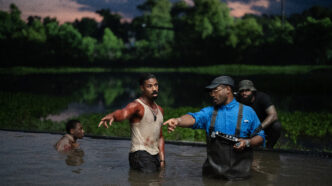 Michael B. Jordan and Ryan Coogler on Production Set of Sinners