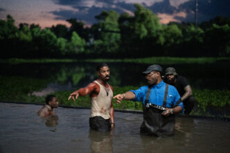 Michael B. Jordan and Ryan Coogler on Production Set of Sinners