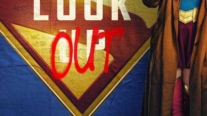 The first poster for Supergirl, revealed by studio boss James Gunn tells the audience to look out not up like the one for Superman.