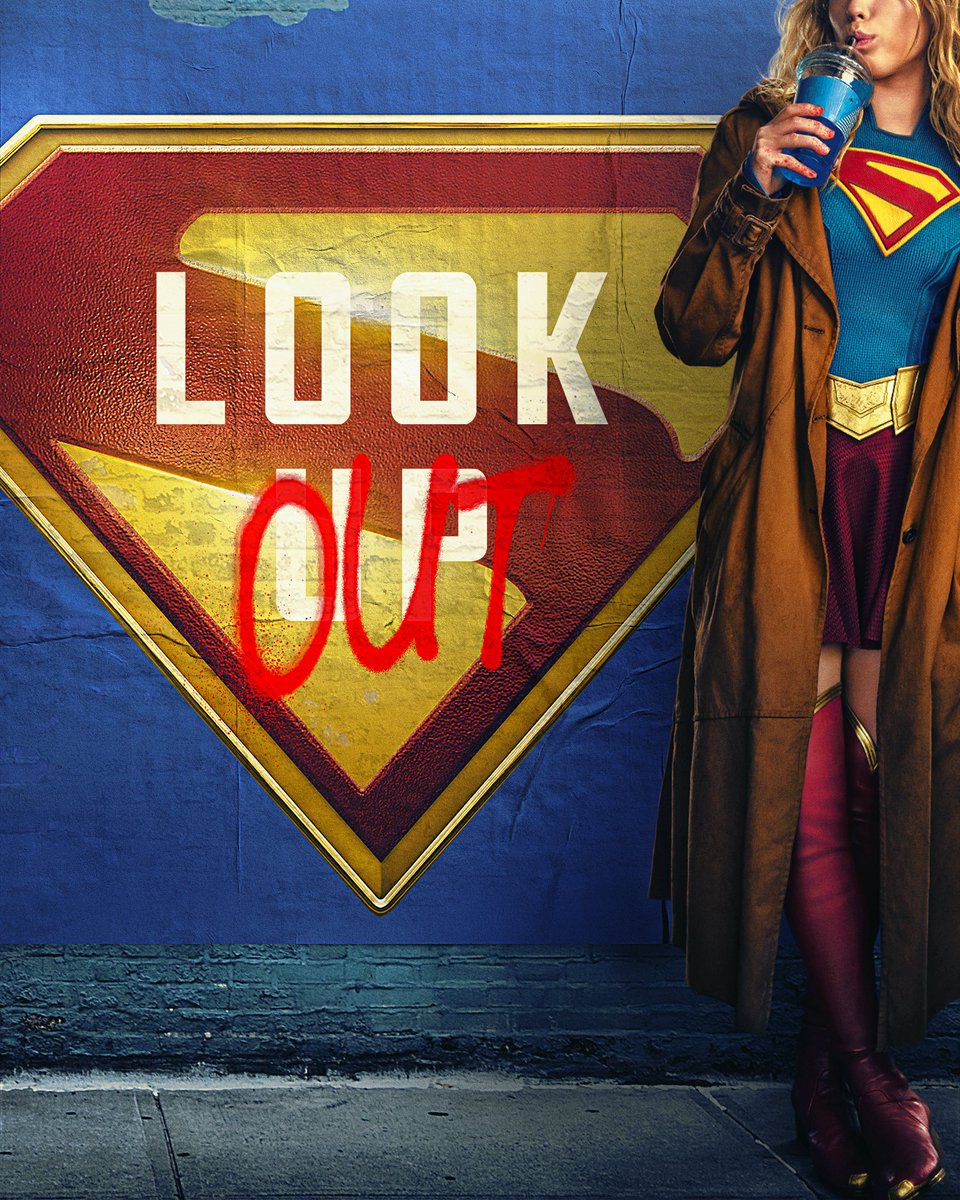 The first poster for Supergirl, revealed by studio boss James Gunn tells the audience to look out not up like the one for Superman.