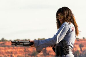 A new day and another interview with Adri Arjona and a new attempt to deflect questions on her secret role in Man of Tomorrow.